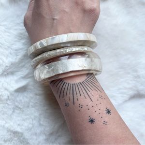 Vintage Mother of Pearl Mix Bangles